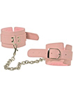 Grrl Toyz Pink Plush Ankle Cuffs W/ Chain