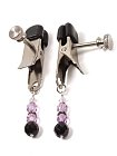 Wide Tip Clamp w/ Purple Beads - SPF103