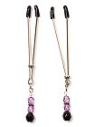 Tweezer Style Clamp w/ Purple Beads - SPF106