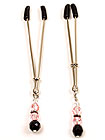 Adjustable Nipple Clamps w/ Pink Beads - SPF-112